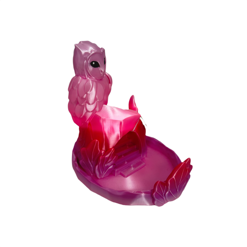 OWL DICE TOWER BLUSH PINK SILK GRD