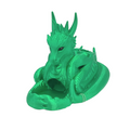 DICE TWR/HLDR RESTING DRAGON GRASS GRN