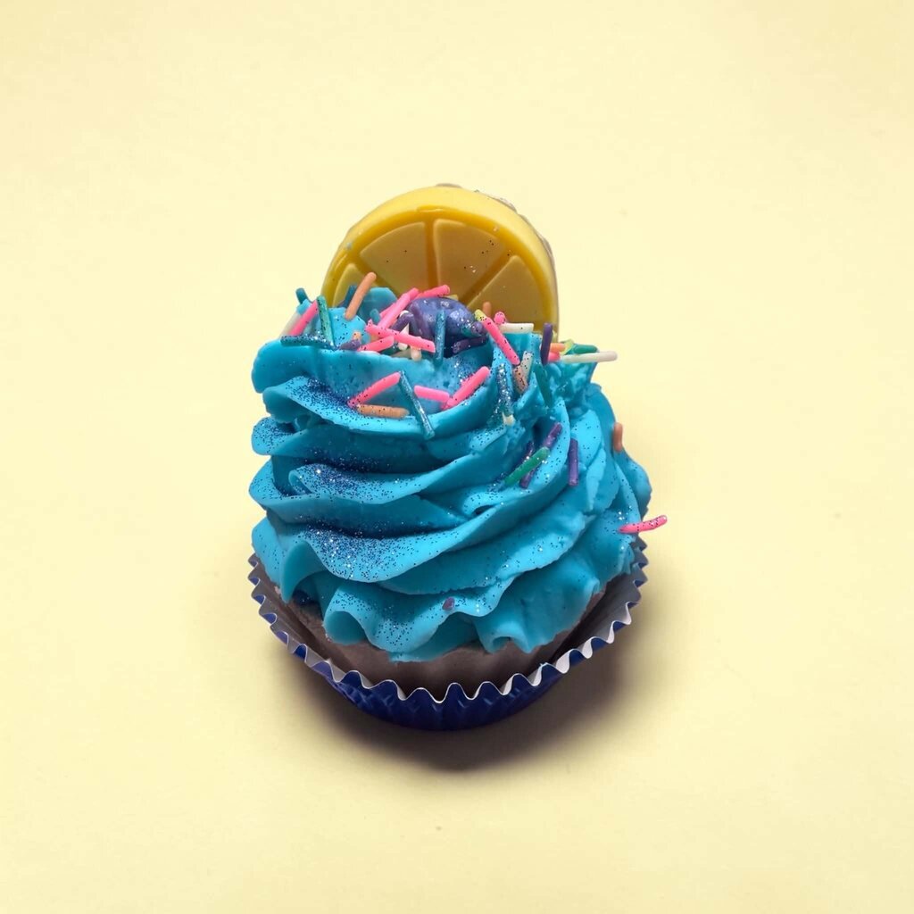 Lemon Blueberry Bath Bomb Cupcake