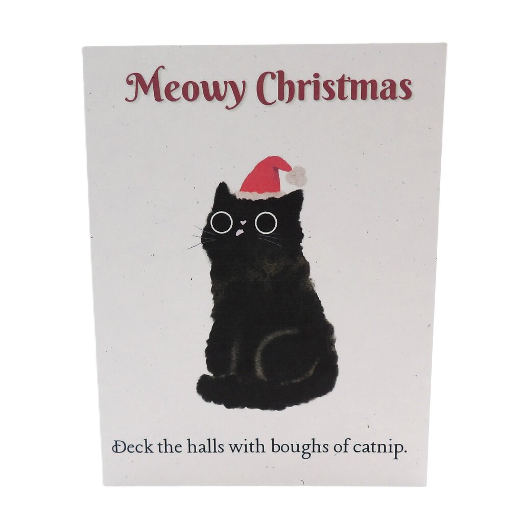 Cat Christmas Deck the Halls Card
