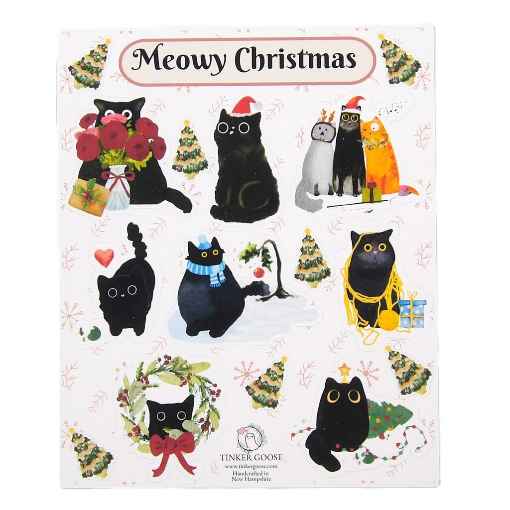 Holiday Cats Sticker Sheet