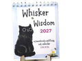 Whisker Wisdom 2027 Mini Cat Calendar w/ wooden stand