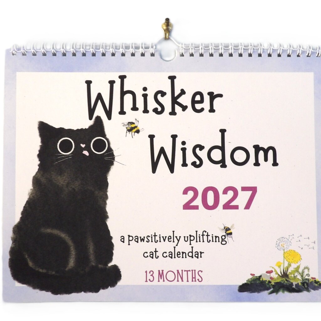 Whisker Wisdom 2027 Cat Wall Calendar