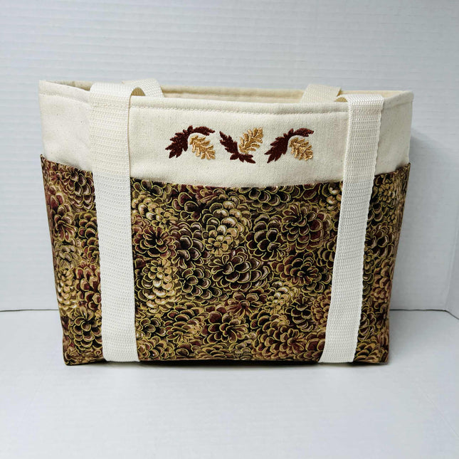 6 Pocket Handy Tote Pine Cones