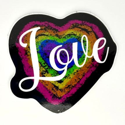 LOVE HEART VINYL STICKER