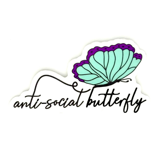 ANTISOCIAL BUTTERFLY VINYL STICKER