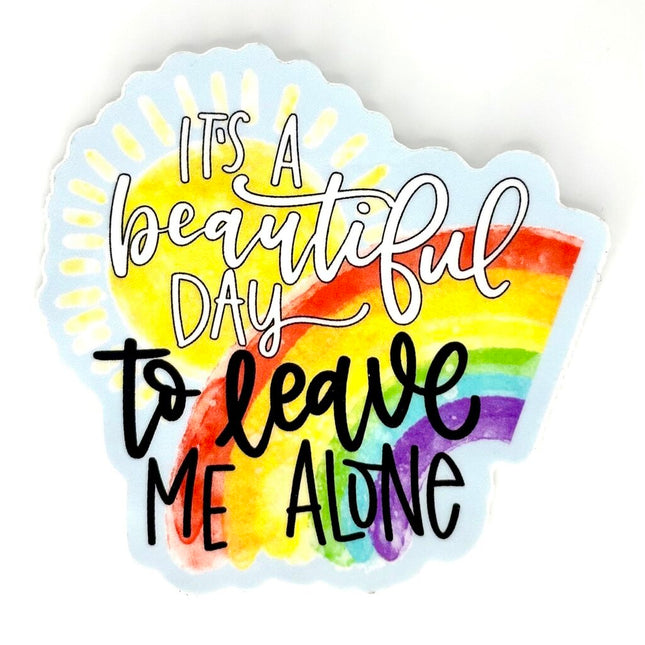 LEAVE ME ALONE VINYL STICKER