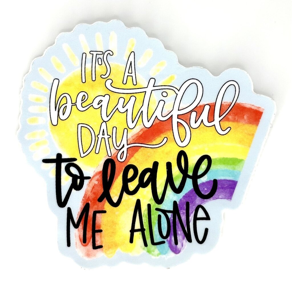 LEAVE ME ALONE VINYL STICKER
