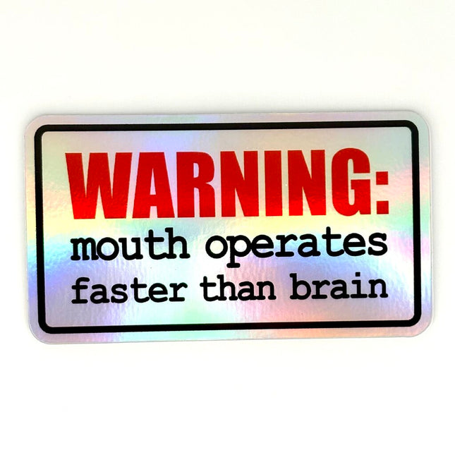WARNING MOUTH VINYL STICKER