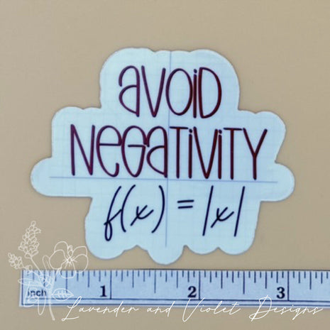 AVOID NEGATIVITY VINYL STICKER