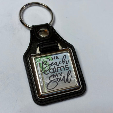 BEACH VINYL KEYCHAIN SQUARE