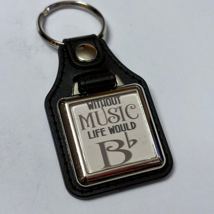 MUSIC FLAT VINYL KEYCHAIN SQUARE