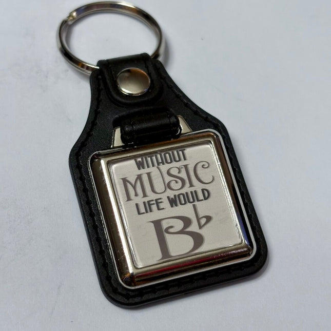 MUSIC FLAT VINYL KEYCHAIN SQUARE