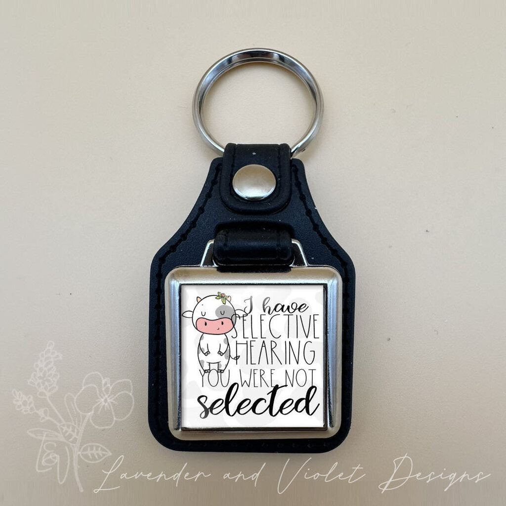 HEARING VINYL KEYCHAIN SQUARE