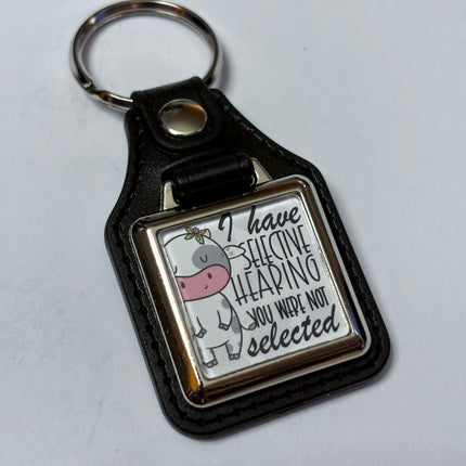 SELECTIVE HEARING VINYL KEYCHAIN SQUARE