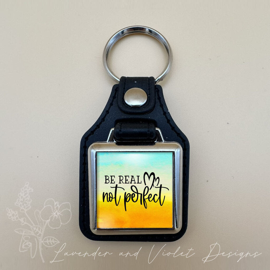 NOT PERFECT VINYL KEYCHAIN SQUARE