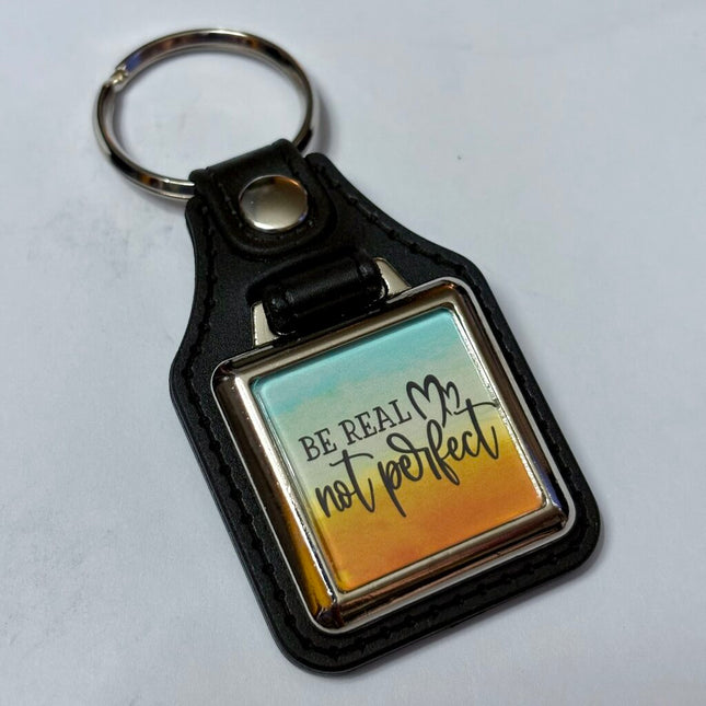 NOT PERFECT VINYL KEYCHAIN SQUARE
