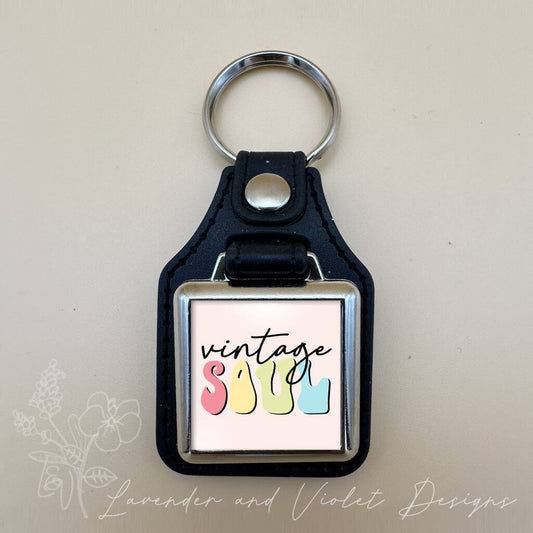 VINTAGE SOUL VINYL KEYCHAIN SQUARE