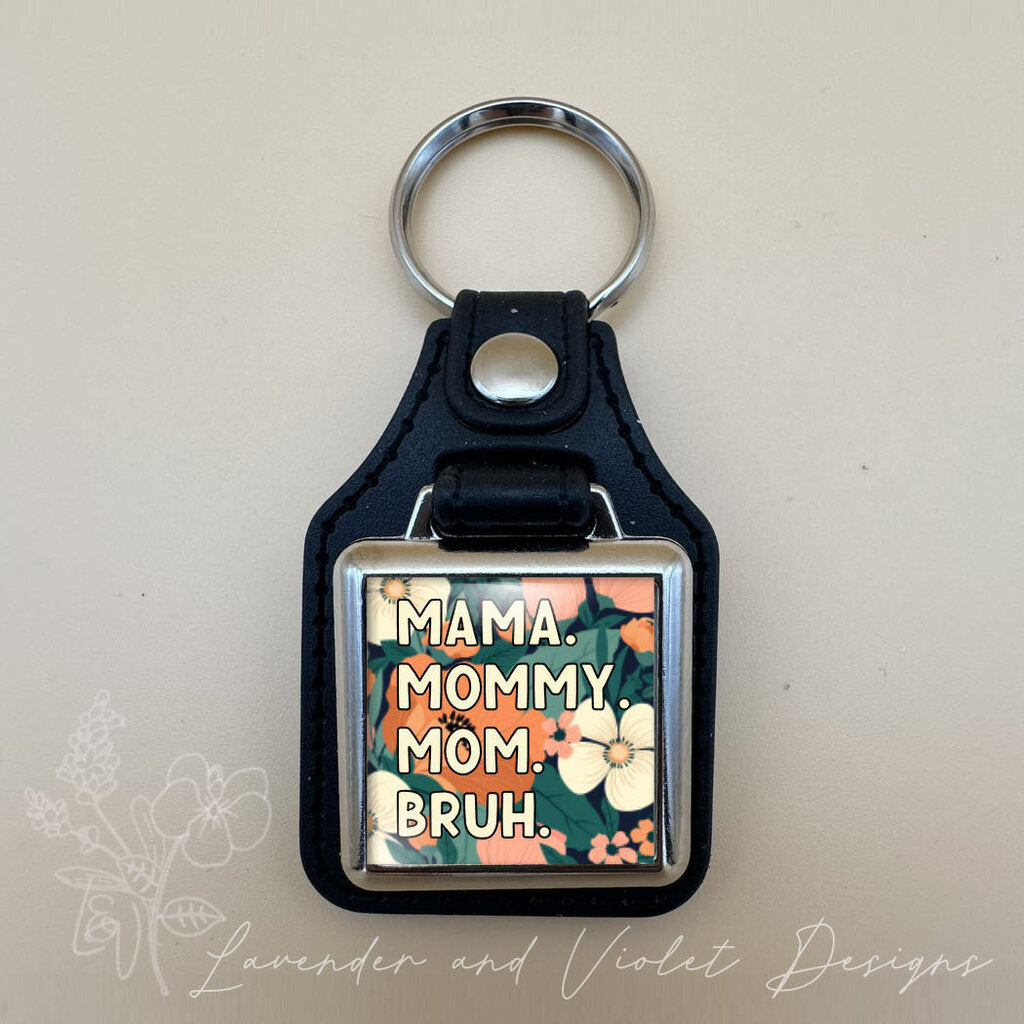 MAMA BRUH VINYL KEYCHAIN SQUARE