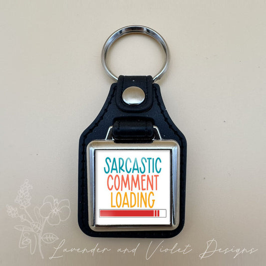 SARCASTIC COMMENT VINYL KEYCHAIN SQUARE