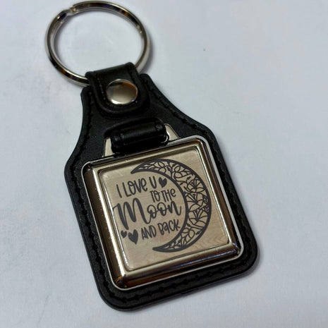 LOVE YOU TO THE MOON VINYL KEYCHAIN SQUARE
