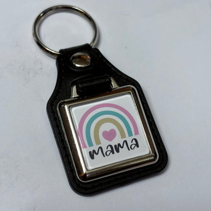 MAMA RAINBOW VINYL KEYCHAIN SQUARE