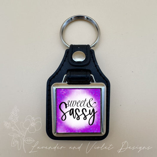 SWEET SASSY VINYL KEYCHAIN SQUARE