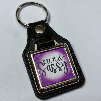SWEET SASSY VINYL KEYCHAIN SQUARE