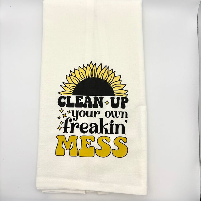 CLEAN MESS FLOUR SACK DISHTOWEL
