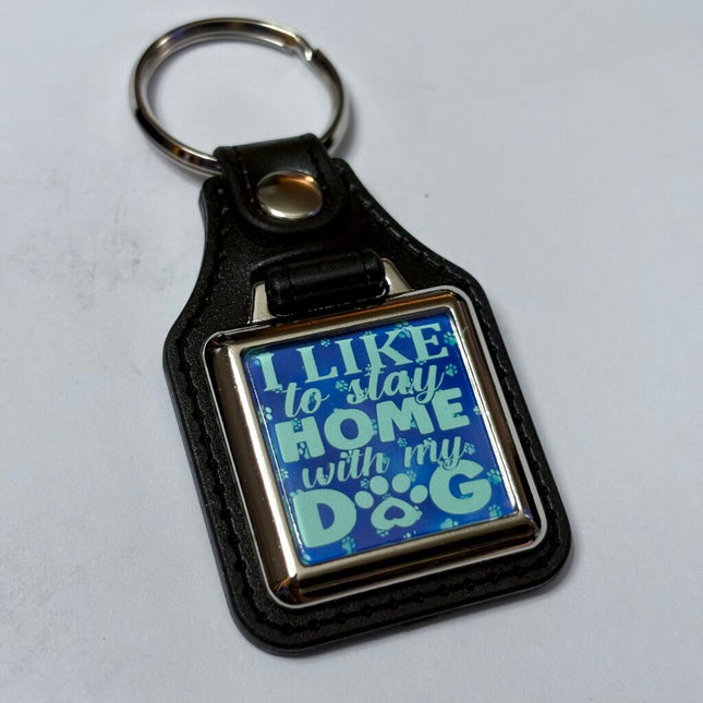 HOME DOG VINYL KEYCHAIN SQUARE