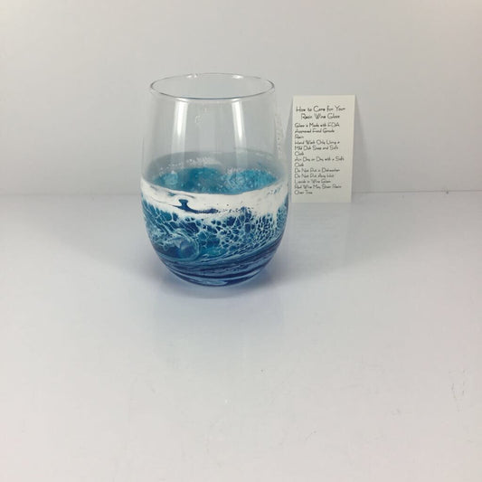 STEMLESS WINE GLASS BLUE