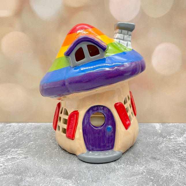 MUSHROOM HOUSE LANTERN RAINBOW