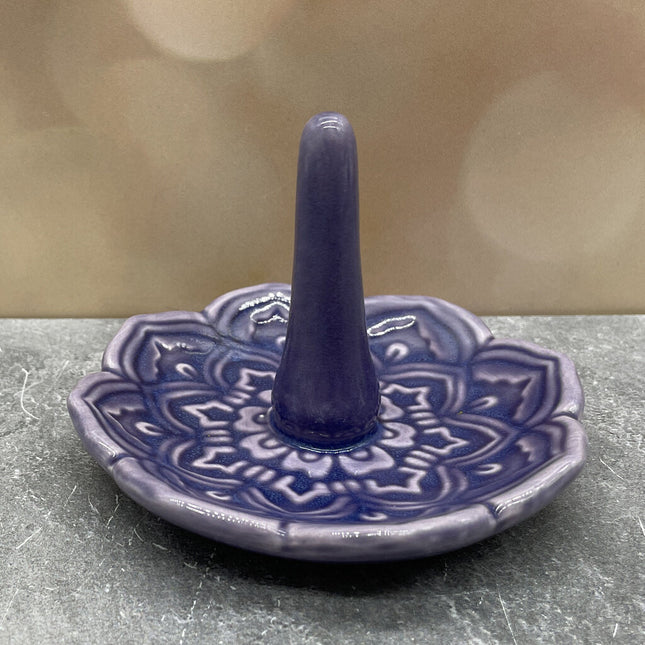 FLORAL RING HOLDER PURPLE