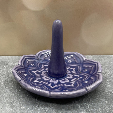 FLORAL RING HOLDER PURPLE