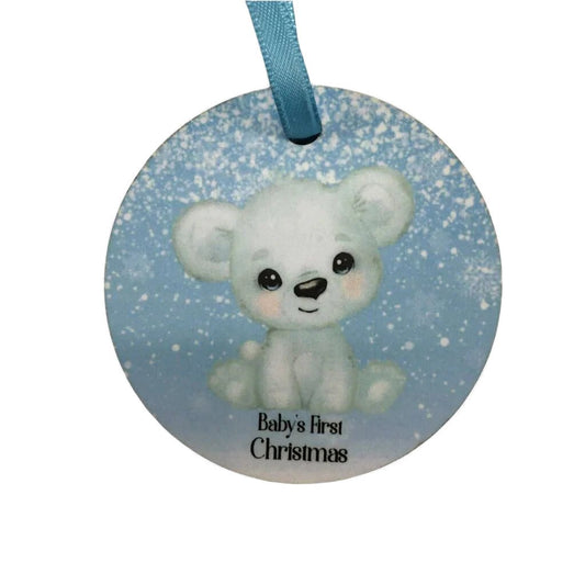 Wooden Christmas Ornament - Baby's First Christmas