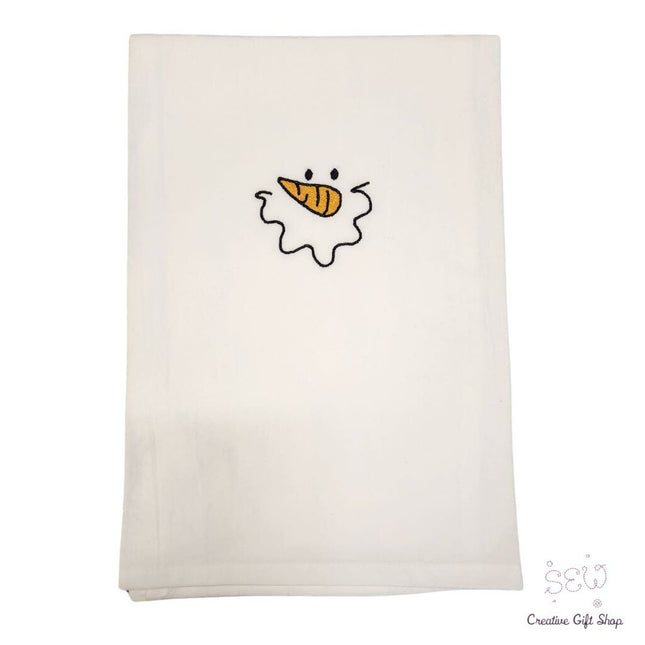 Smiling snowman Embroidered Towel