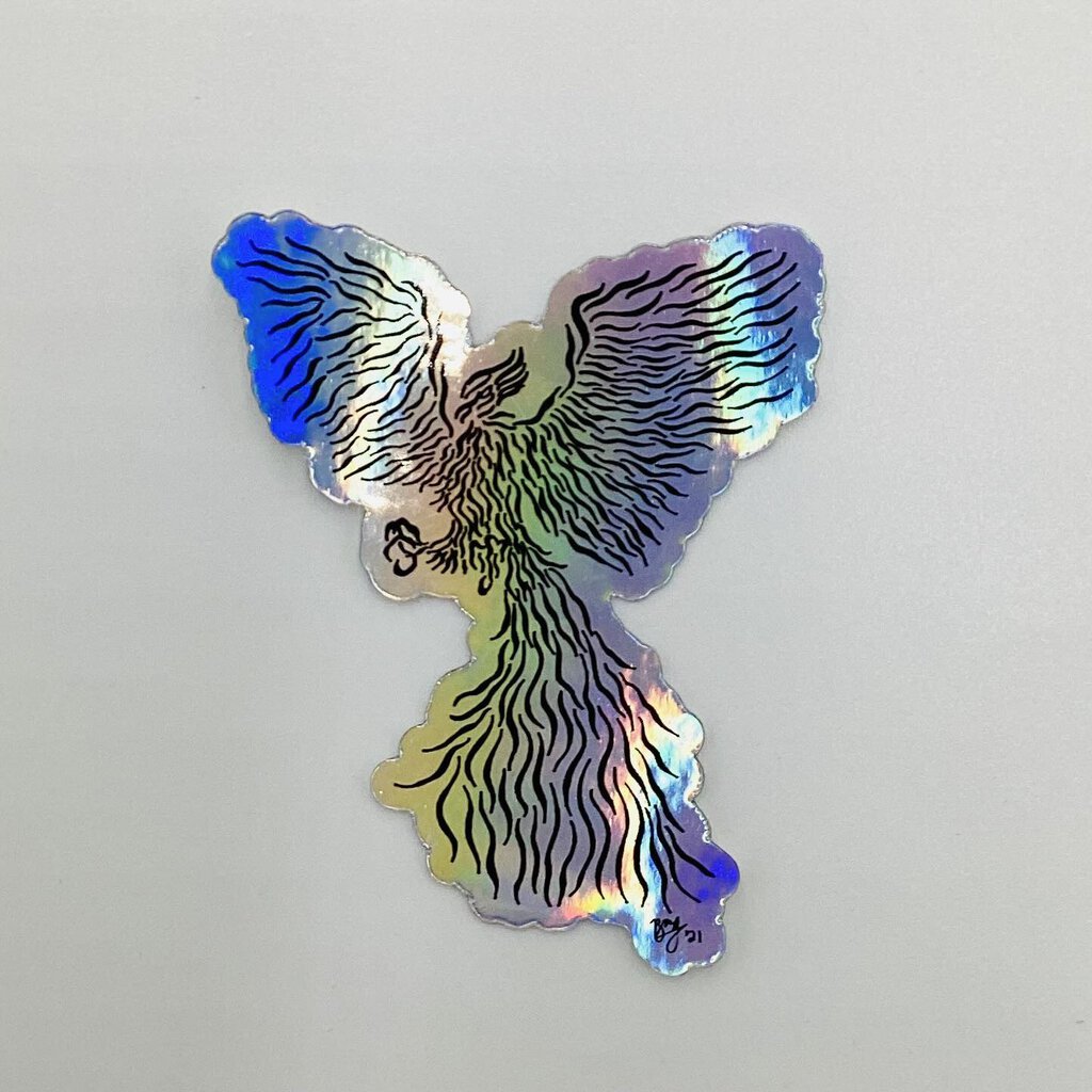 Holographic Phoenix Vinyl Sticker