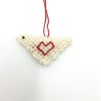 Cream with red hear outline