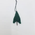 dark green with silver tone bell topper