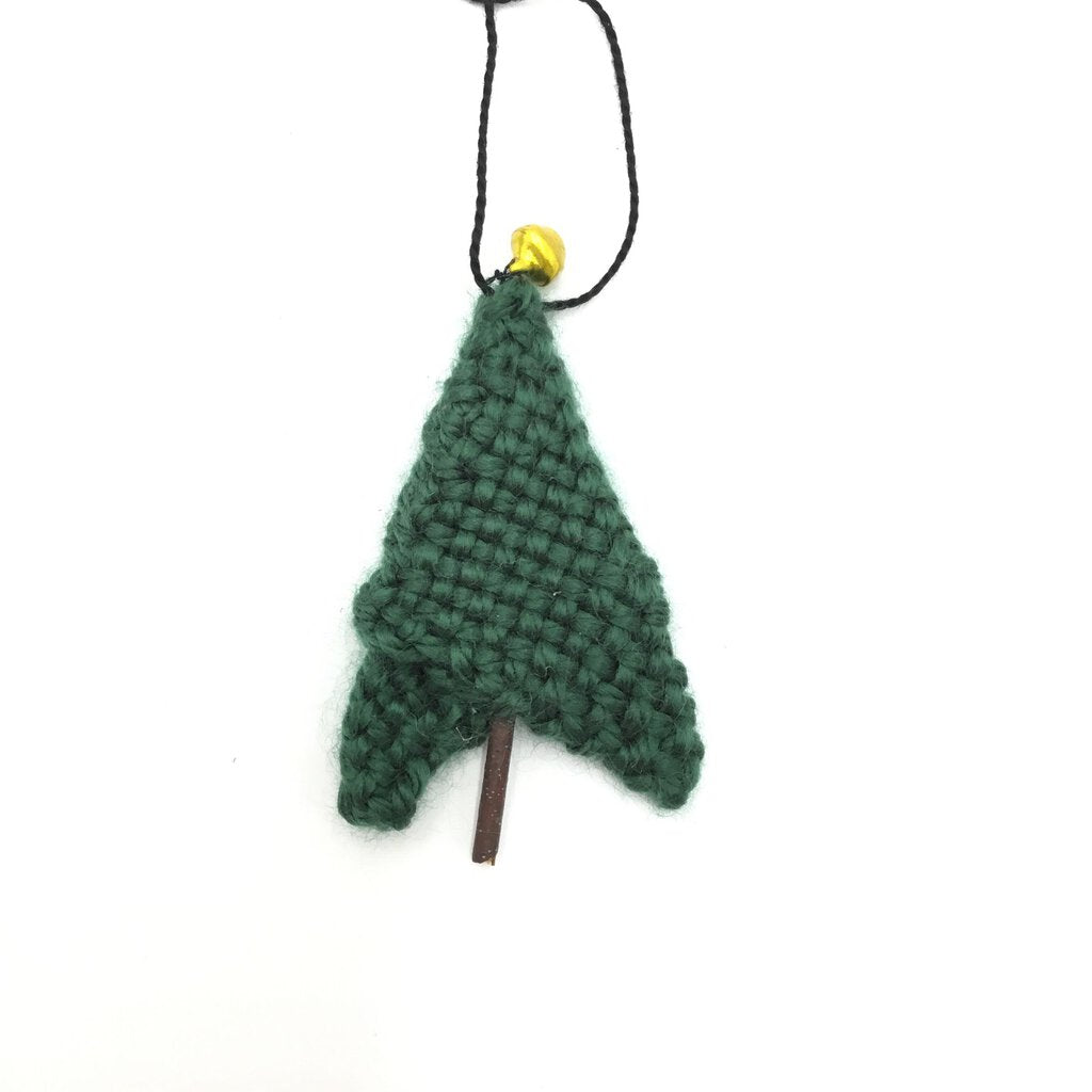 TEENIE TREE ORNAMENT DARK GREEN GOLD