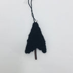 black with silver tone bead topper