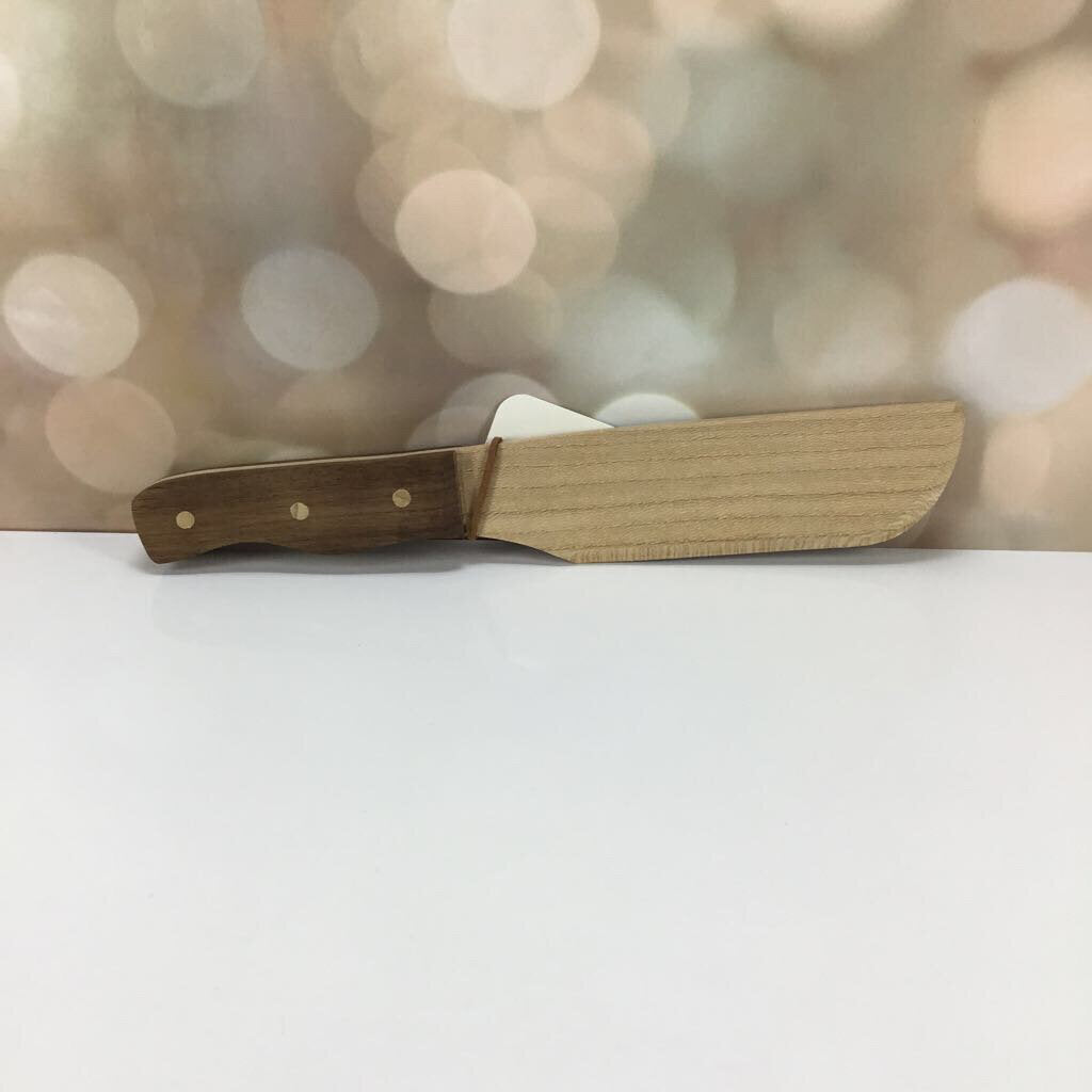 LARGE WOODEN CAKE KNIFE