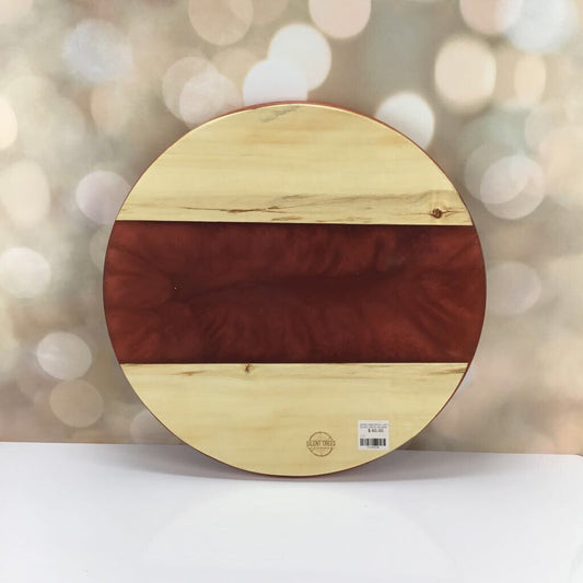 WOOD AND EPOXY LAZY SUSAN SILENT TREES WOODWORKS