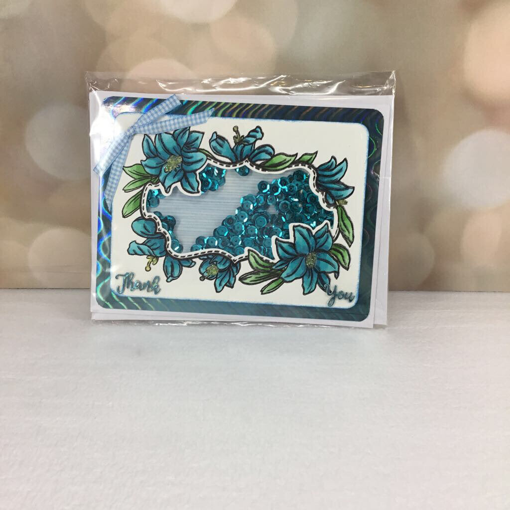 BLUE LILY THANK YOU CARD