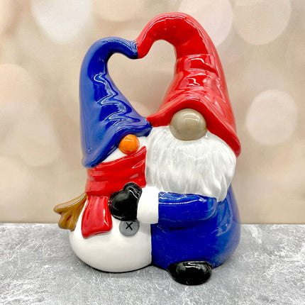 GNOME SNOWMAN RED BLUE
