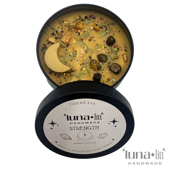 Strength Tarot Candle Tin