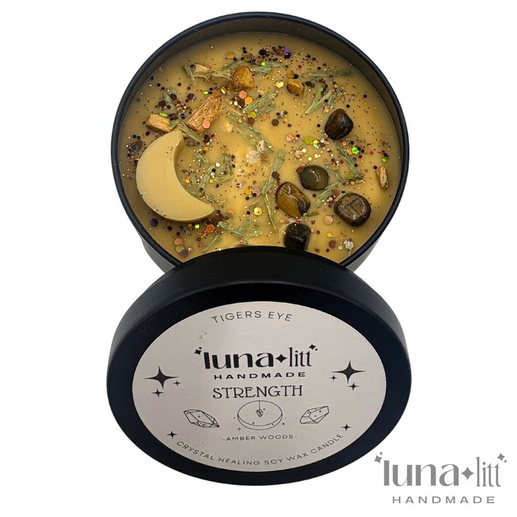 Strength Tarot Candle Tin