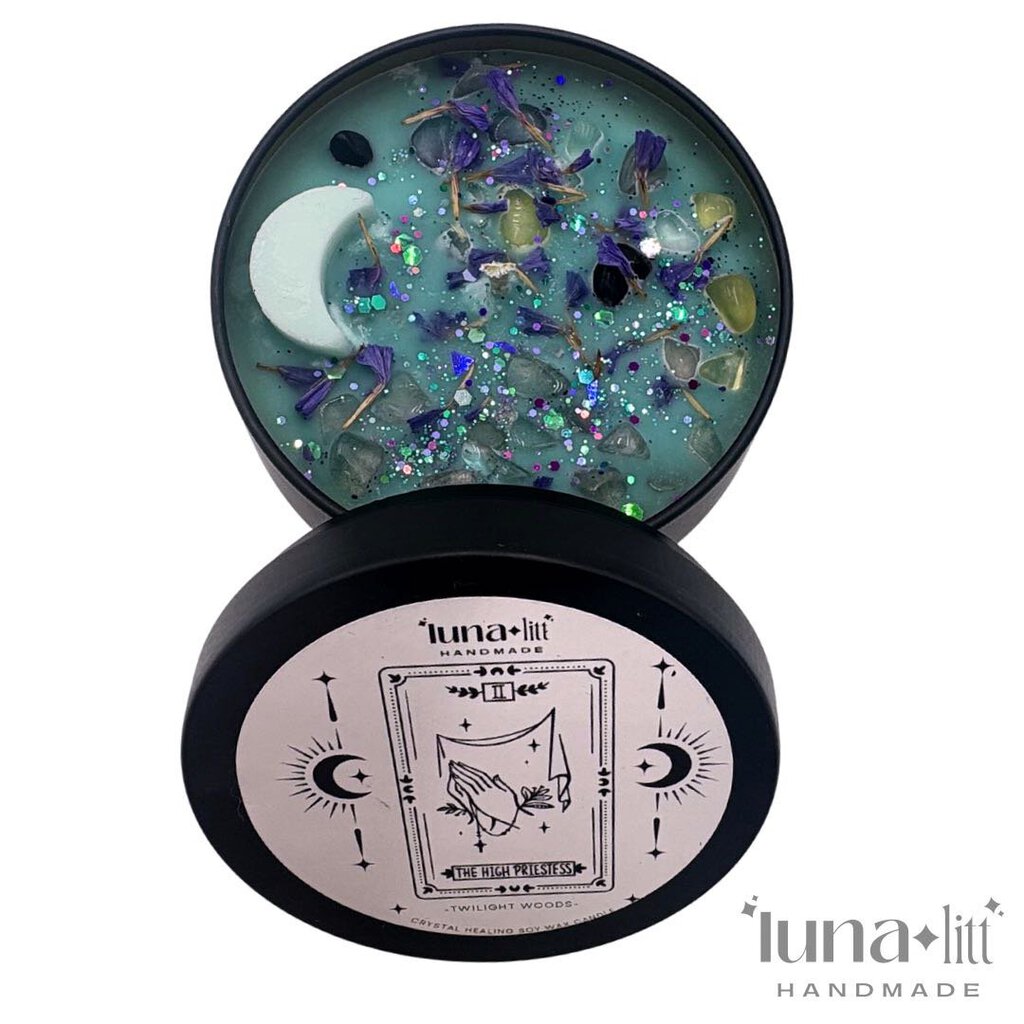 The High Priestess Tarot Candle Tin