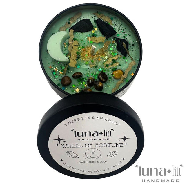 Wheel of Fortune Tarot Candle Tin