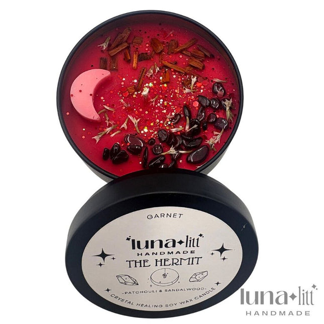 The Hermit Tarot Candle Tin